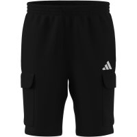 adidas Essentials Feelcozy Fleece Cargo kurze Hose Herren - black/white
