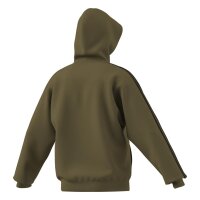 adidas Essentials Three Stripes Fleece Hoodie Herren - dgreyh/white