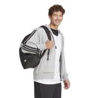 adidas Essentials Three Stripes French Terry Kapuzenjacke Herren - mgreyh/black