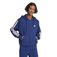 adidas Essentials Three Stripes French Terry Kapuzenjacke Herren - dkblue/white
