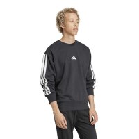 adidas Essentials Three Stripes French Terry Sweatshirt Herren - black/white