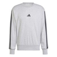 adidas Essentials Three Stripes French Terry Sweatshirt Herren - mgreyh/black