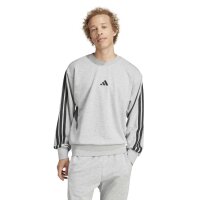 adidas Essentials Three Stripes French Terry Sweatshirt Herren - mgreyh/black