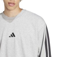 adidas Essentials Three Stripes French Terry Sweatshirt Herren - mgreyh/black