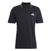 adidas Essentials Three Stripes Pique Shirt Polo Herren - black/white