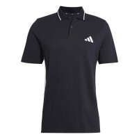 adidas Essentials Three Stripes Pique Shirt Polo Herren - black/white