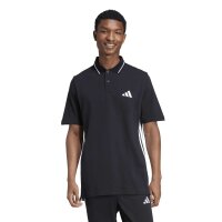 adidas Essentials Three Stripes Pique Shirt Polo Herren - black/white