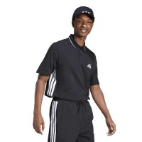adidas Essentials Three Stripes Pique Shirt Polo Herren - black/white