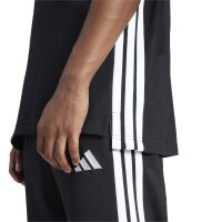 adidas Essentials Three Stripes Pique Shirt Polo Herren - black/white