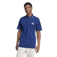 adidas Essentials Three Stripes Pique Shirt Polo Herren - dkblue/white