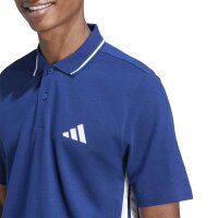 adidas Essentials Three Stripes Pique Shirt Polo Herren - dkblue/white