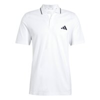 adidas Essentials Three Stripes Pique Shirt Polo Herren - white/black