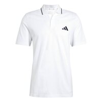 adidas Essentials Three Stripes Pique Shirt Polo Herren - white/black