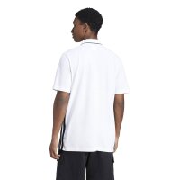 adidas Essentials Three Stripes Pique Shirt Polo Herren - white/black