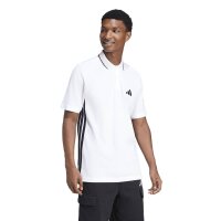 adidas Essentials Three Stripes Pique Shirt Polo Herren - white/black