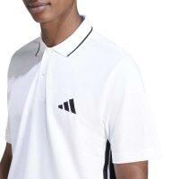 adidas Essentials Three Stripes Pique Shirt Polo Herren - white/black