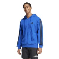 adidas Essentials Three Stripes French Terry Kapuzenjacke Herren - royblu/black