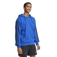 adidas Essentials Three Stripes French Terry Kapuzenjacke Herren - royblu/black