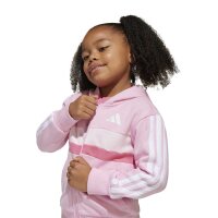 adidas Seasonal Essentials Tiberio 3 Stripes Fleece Trainingsanzug Kinder - trupnk/white/clpink