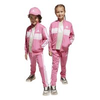 adidas Seasonal Essentials Tiberio 3 Stripes Tricot Trainingsanzug Kinder - pnkfus/white/clpink