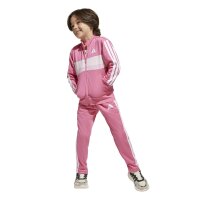 adidas Seasonal Essentials Tiberio 3 Stripes Tricot Trainingsanzug Kinder - pnkfus/white/clpink