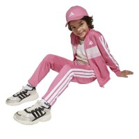 adidas Seasonal Essentials Tiberio 3 Stripes Tricot Trainingsanzug Kinder - pnkfus/white/clpink
