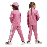 adidas Seasonal Essentials Tiberio 3 Stripes Tricot Trainingsanzug Kinder - pnkfus/white/clpink
