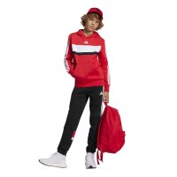 adidas Seasonal Essentials Tiberio 3 Stripes Fleece Hoodie Kinder - purrub/white