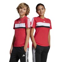 adidas Seasonal Essentials Tiberio 3 Stripes T-Shirt Kinder - purrub/white