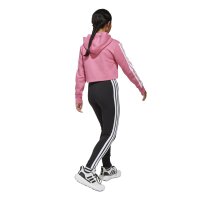 adidas Seasonal Essentials Tiberio 3 Stripes Fleece Leggings Set Trainingsanzug Kinder - pnkfus/white/clpink