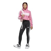 adidas Seasonal Essentials Tiberio 3 Stripes Fleece Leggings Set Trainingsanzug Kinder - pnkfus/white/clpink