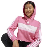 adidas Seasonal Essentials Tiberio 3 Stripes Fleece Leggings Set Trainingsanzug Kinder - pnkfus/white/clpink