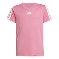 adidas Train Essentials 3-Stripes T-Shirt Kinder - pnkfus/white