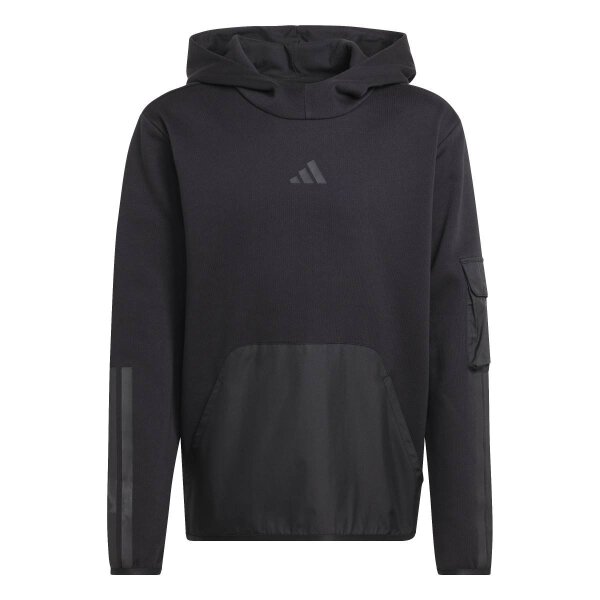 adidas Utility Pack Fleece Hoodie Kinder - black/black