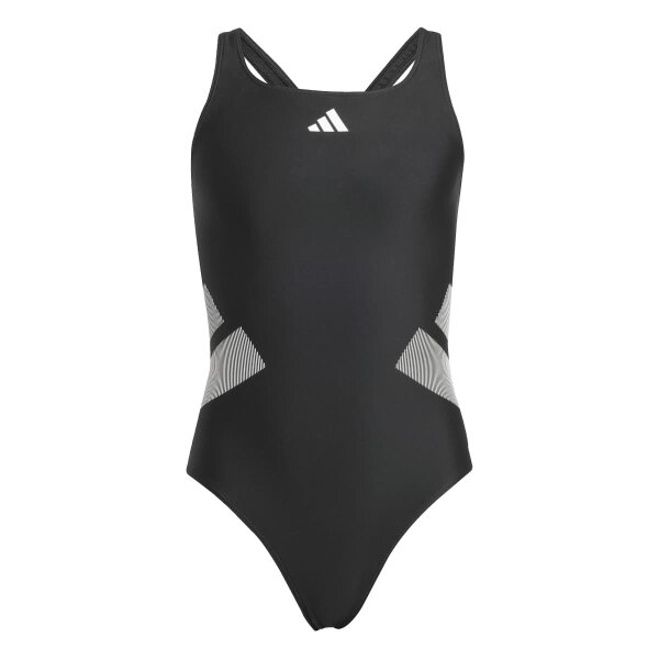adidas Logo C-Back Badeanzug Kinder - black/white