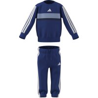 adidas Seasonal Essentials Tiberio 3 Stripes Fleece Crew Set Baby - royblu/globlu/dkblue/