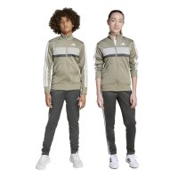 adidas Seasonal Essentials Tiberio 3 Stripes Tricot Trainingsanzug Kinder - silpeb/grey six/metgry/