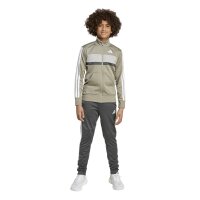 adidas Seasonal Essentials Tiberio 3 Stripes Tricot Trainingsanzug Kinder - silpeb/grey six/metgry/