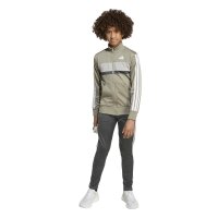 adidas Seasonal Essentials Tiberio 3 Stripes Tricot Trainingsanzug Kinder - silpeb/grey six/metgry/