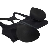 adidas Optimé Workout 3-Stripes Support Sport BH Damen - black/black