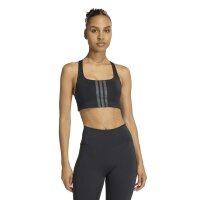 adidas Optimé Workout 3-Stripes Support Sport BH Damen - black/black