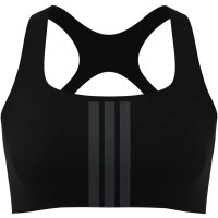 adidas Optimé Workout 3-Stripes Support Sport BH Damen - black/black