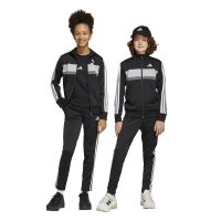 adidas Seasonal Essentials Tiberio 3 Stripes Tricot Trainingsanzug Kinder - black/white/gretwo