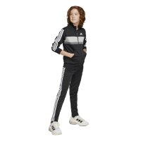adidas Seasonal Essentials Tiberio 3 Stripes Tricot Trainingsanzug Kinder - black/white/gretwo