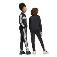 adidas Seasonal Essentials Tiberio 3 Stripes Tricot Trainingsanzug Kinder - black/white/gretwo
