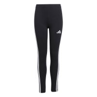 adidas Seasonal Essentials Tiberio 3 Stripes Fleece Leggings Set Trainingsanzug Kinder - black/white/gretwo