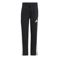 adidas Seasonal Essentials Tiberio 3 Stripes Fleece Trainingsanzug Kinder - black/white/gretwo