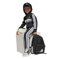 adidas Seasonal Essentials Tiberio 3 Stripes Fleece Trainingsanzug Kinder - black/white/gretwo