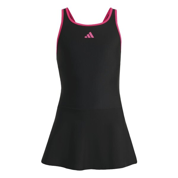 adidas Racer Back Dress Badeanzug Kinder - black/shopnk