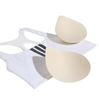 adidas Optimé Workout 3-Stripes Support Sport BH Damen - white/black